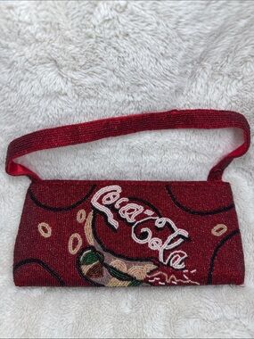 Rare Coca Cola Beaded 11x5 Bag Retro
